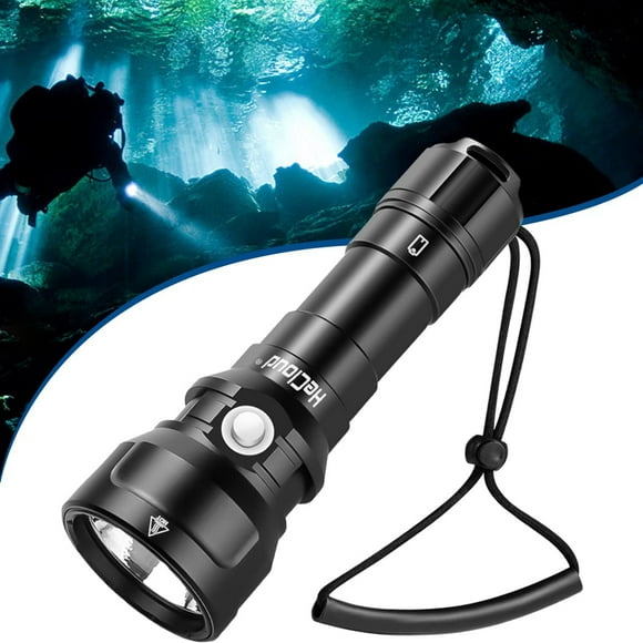 Outdoor Underwater LED Scuba Diving Flashlight Torch E2C7 Light Waterproof P0U4